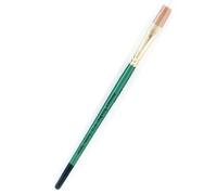 Pinceau Synthétique Plat N°12 - Manche Vert - Lot De 10 Pinceaux Vert
