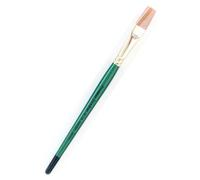 Pinceau Synthétique Plat N°14 - Manche Vert - Lot De 5 Pinceaux