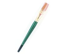 Pinceau Synthétique Plat N°18 - Manche Vert - Lot De 5 Pinceaux Vert