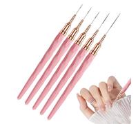 Pinceaux à ongles de précision, outils à pointe fine, 7/9/11/15/25 mm, stylos artistiques avec gel UV, pinceaux acryliques à manche fin, kit de peinture de détail avec style professionnel, accessoires