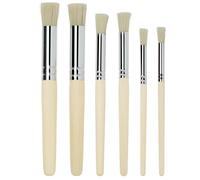 Pinceaux à Pochoirs Rond pour Peinture Acrylique Aquarelle Huile Gouache - Lokaloka 6PCS Pinceau Soies de Porc Kit Brosse Professionnels à l'huile Artiste Manche de Bois Nail Art Brush DIY Set