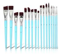 Pinceaux Acrylique Bleu Aquarelle Pinceaux 17PCS de Différentes Tailles pour Maquillage Loisirs Créatifs Peinture Acrylique Peinture à L'aquarelle Peinture à l'huile Nail Art Body Painting