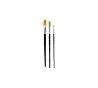 Pinceaux Acryliques Gold Line, 2+8+12 , L: 3+9+12 Mm, Plat, 3assortis