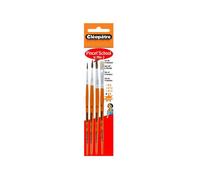 Cléopâtre Pinceaux - Pincel'School 2 - Orange - Ronds et Brosse Plat - 4 pcs