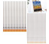 Pinceaux Peinture Acrylique 30 Pièces Set Pinceau Artiste Plat et Rond Petit Pinceau Aquarelle Huile Gouache Maquette Loisirs Créatifs Fournitures Scolaires pour Enfants et Adultes