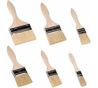 Pinceaux Peinture Mur,Pinceau Plat, Pinceaux 6 Pièces, Pinceaux Professionnels Manche en Bois Peinture Brosses Pinceaux de Poils