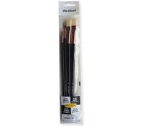 Pinceaux - Plat - Brosse - Fibres naturelles - Tailles 0,4,12 et 14 - Acrylique - Huile - Da Vinci