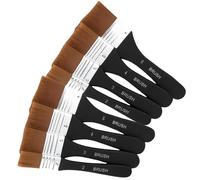 Pinceaux plats, couleur claire, manche ergonomique en bois, lot de 8 pinceaux