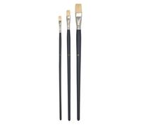 Pinceaux Poil Dur Pour Acrylique Et Huile Très Long Manche 3 Pièces