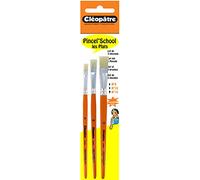Cléopâtre Pinceaux Pincel'School Soie de porc Plats Orange 3 pièces