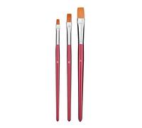 Lot de 3 pinceaux n°6, n°10, n°14 Plats