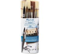 Assortiment de 6 pinceaux aquarelle de voyage - Pincelier en bambou