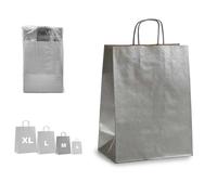 PINCELLO Bolsa de Papel Kraft Plata Pequeña