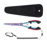 Pinces à Bec Long Pêche, Multi-outil, Acier Inoxydable, Coupe-ligne | Lanière, Étui et Pochette Inclus, pour Hameçons et Fil, Usage Voyage, Eau Douce et Eau Salée