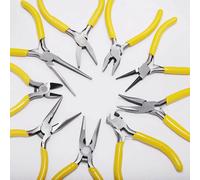 Pinces à bijoux, Kit d'outils et d'équipement, pince à fil de coupe à nez rond à aiguille longue pour bricolage, accessoires de fabrication de bijoux End Cutting Pliers