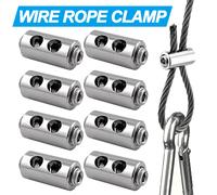 Pinces à câble métallique de 2/3mm, 10 pièces, fixation de câble en acier inoxydable, vis réglable, Clip métallique en cuivre, raccord de sangle