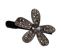 Pinces à cheveux avec strass - pinces à cheveux avec des fleurs scintillantes, pince à bec en forme de perle, pince à tresser, pour vacances, fête, voyage, mariage, Fe