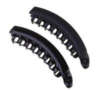 Pinces à Cheveux Banane 10Pcs Noires Plastiques Ambiance Noël | Lot de 10, Prise Dentée et Ressort, Maintien Ferme, Style Chic pour Bain et Coiffure