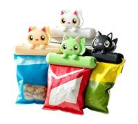 Pinces À Chips Chat | 4 Clips Alimentaires - Pinces À Sachets Snack Cartoon,Pour Cuisiniers Amateurs Parents Propriétaires Boulangers Cuisine Appartement Bureau Dortoir
