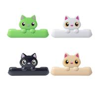 Pinces À Chips En Forme De Chat,4 Pièces Fermeture Sachet Friandises Animaux | Pinces À Sachets Snack Cartoon,Pour Cuisiniers Amateurs Parents Propriétaires Boulangers Cuisine Appartement Bureau Dorto