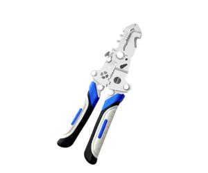 Pinces à dénuder 10 en 1 robustes, Blue and black, A | Outil multifonction de dénudage de fil, dénudage de fil réglable, électrique, pince à sertir, coupeur, dénudeur de