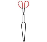Pinces à Feu Portables Longues 17,29 Pouces en Métal et Plastique | Poignée Ergonomique, Protection à Portée Étendue, Prise Robuste, Résistance Haute Température, Noir