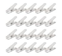 Pinces à Linge en Acier Inoxydable, 20 Pcs Vêtements Broches Clips de Rangement Clip Brise-Vent Durable Serviette pour Chaussette Alimentaire étanchéité Photos Extérieur Maison Cuisine Voyage Bureau