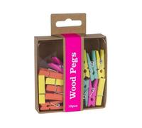 Pinces à linge en bois Fluor collection 15 unités