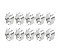 Pinces à ressort en acier au manganèse Type ouvert 10 pièces Clips à outils Argent Robuste pour garage abri de jardin Stockage Balai Râteau Tubes Différentes tailles 25 mm à 35 mm Fixation durable