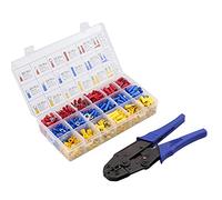 Pinces à sertir Pince à sertir Pince à outils avec 700pcs Terminaux de câbles isolés Connecteurs Connecteurs Assortiment de classements de haute précision(HS-30J Pliers Set)