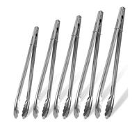 Pinces alimentaires en acier inoxydable, glaçons, salade, pain, outils de cuisson, BBQ à Long manche, pinces à viande, Gadgets de cuisine, 5/1 pièces(Mixed- 5pcs)