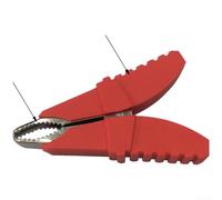 Pinces crocodile 50A en cuivre plaqué nickel avec coque isolée en PVC pour les applications de test et de soudage Rouge/noir