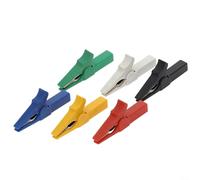 Pinces Crocodile Isolées 6PCS pour cuivre PA 55mm Pinces Crocodile | Matériau pour cuivre et PA, isolation PVC totale, longueur 55mm, ouverture 14mm, trou 4mm