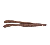 Pinces Cuisine en Bois Khaki à Embout Courbé pour Toast et Aliments Chauds