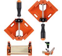 Pinces d'angle - lot de 2 pièces - Pinces d'angle en aluminium ultra-résistantes avec mâchoire pivotante réglable - orange