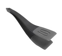 Pinces de Cuisine, Silicone 3 en 1 Spatule Combinable Fuite Pelle Steak Alimentaire Pince Pelle Poisson Frit Pelle Pince Résistant à la Chaleur Pointe Pinces pour la Maison (Gris noir)