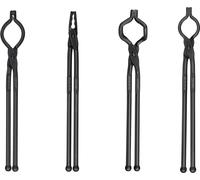 Pinces de forgeron, 18 pouces, 4 pièces, pinces à boulons à embout en V, pinces à mâchoires de loup, pinces à embout en V en Z et pinces de préhension, pinces de forge en acier au carbone avec rivets 