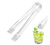 Pinces de service transparentes pour ustensiles de cuisine transparents | Pinces de cuisine transparentes pour fruits, desserts, apéritifs, bonbons, grillades, glaces, buffets