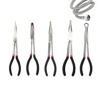 Pinces Fines À Bec Long Crimpage De Fil À Angle De 25, 45, 90 Degrés | Pinces Longues De 28 Cm Pour Accès Étroit Pour Fabrication De Bijoux Bricolage Pêche Plomberie Réparation Automobile