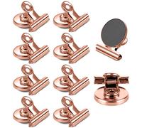 Pinces magnétiques, lot de 10, pinces magnétiques pour réfrigérateur, école, bureau, tableau (or rose)