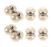 Pinces pour Voile de Mariée à Perles, 8 Paires, Beige | Double Face Magnétique, Maintien Léger et Coupe-vent, pour Cérémonies Extérieures et Changements de Coiffure