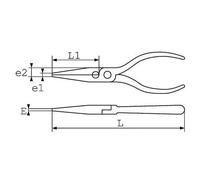 Pinces téléphone coupantes BI-matière - becs 77 mm - 237.20 G SAM OUTILLAGE
