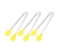 Pincettes à collation antidérapantes, petites pinces, Yellow 1 | Glaçons Fruits Sucre Barbecue Manipulation en toute sécurité des plats chauds et des desserts pour griller la