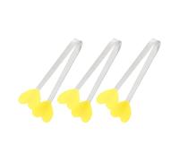 Pincettes à collation antidérapantes, petites pinces, Yellow 2 | Glaçons Fruits Sucre Barbecue Manipulation en toute sécurité des plats chauds et des desserts pour griller la