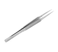 Pincettes de soudage en acier inoxydable Pincettes droites à pointe fine pour l'entretien de la carte mère électronique Outil de réparation antidérapant pour le soudage (Straight Head)