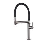 PINCHU Robinet de Cuisine, Mitigeur Cuisine avec 3 Modes de Pulvérisation et Pivotante à 360°, Acier Inoxydable Monolevier Robinet Evier, Kit Complet Flexible Eau Chaude/Froide Inclus