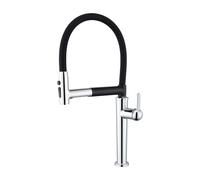 PINCHU Robinet de Cuisine, Mitigeur Cuisine avec 3 Modes de Pulvérisation et Pivotante à 360°, Acier Inoxydable Monolevier Robinet Evier, Kit Complet Flexible Eau Chaude/Froide Inclus