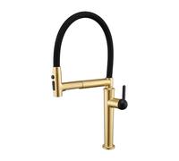 PINCHU Robinet de Cuisine, Mitigeur Cuisine avec 3 Modes de Pulvérisation et Pivotante à 360°, Acier Inoxydable Monolevier Robinet Evier, Kit Complet Flexible Eau Chaude/Froide Inclus