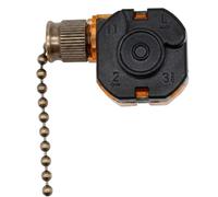 Pineeseatile Chaînes de traction pour ventilateurs et lumières de plafond, interrupteur ventilateur plafond à 3 vitesses pour ventilateurs et lumières, bronze, chaîne 8 cm