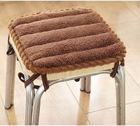 ping bu Lot de 2/4 coussins de chaise/tabouret avec attaches - Antidérapant - Lavable - Pour école, bureau, salle à manger, maison (1 pièce - 30 x 30 cm, marron A)